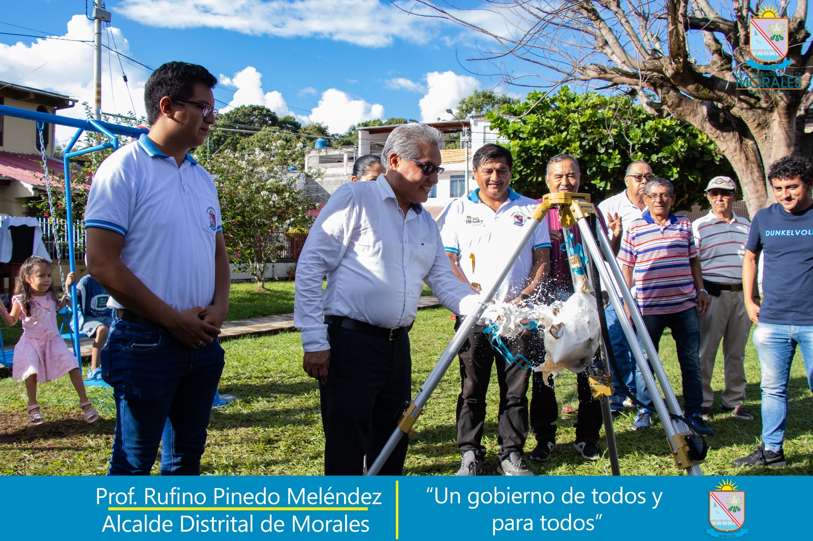 ALCALDE RUFINO PINEDO INAUGURA MEJORAMIENTO DE JUEGOS RECREATIVOS DE PARQUE INFANTIL EN FONAVI PARTE ALTA.